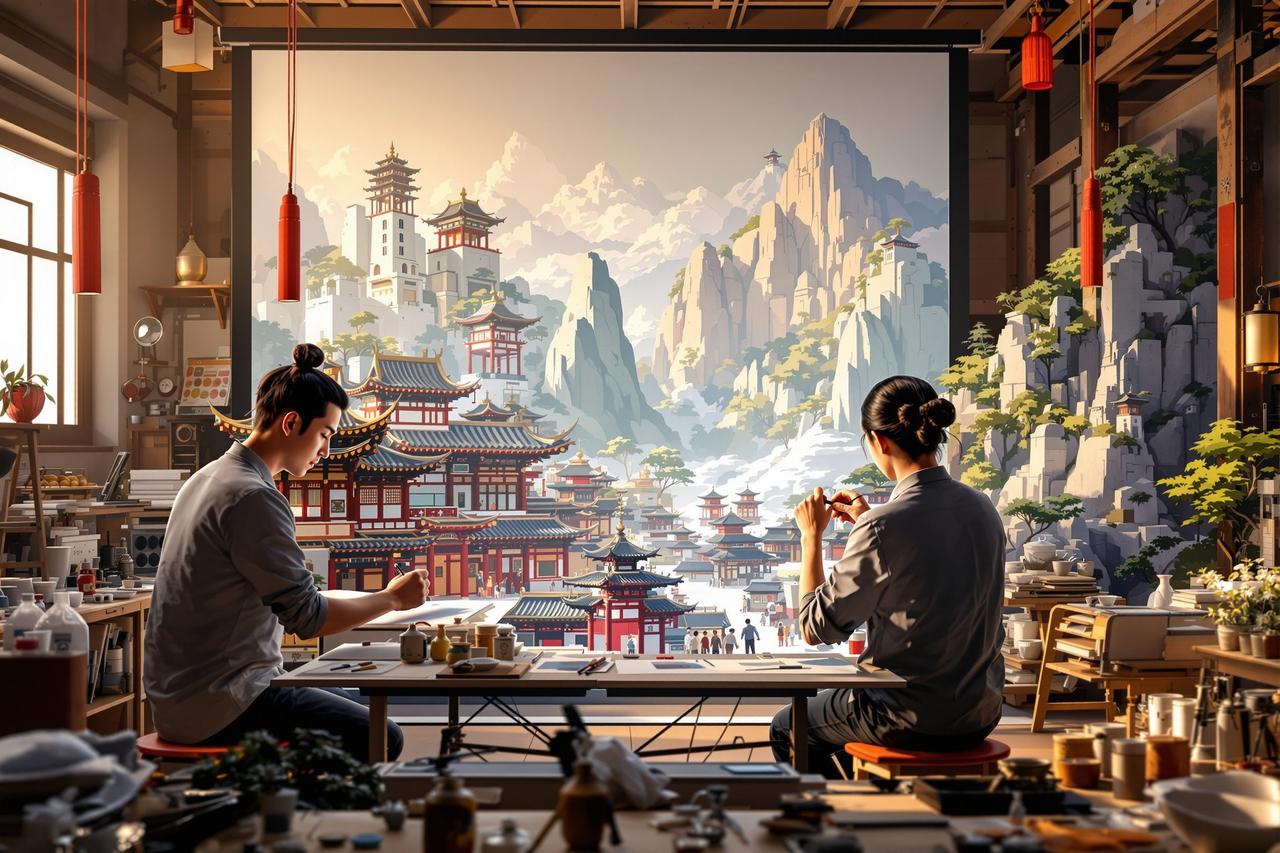 撸撸视频幕后故事 - 《长安三万里》的动画工艺：一笔一画绘就盛唐气象
